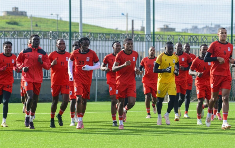 Uganda Cranes players in camp training